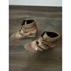 Sneakers met sleehak maat 41 beige