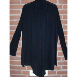 Zwarte Knoopblouse mt S (144)