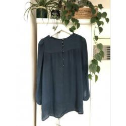 Zara blouse groen/blauw M