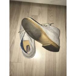 Stoere beige / grijze leren Clarks Desert schoenen! 37 izgt