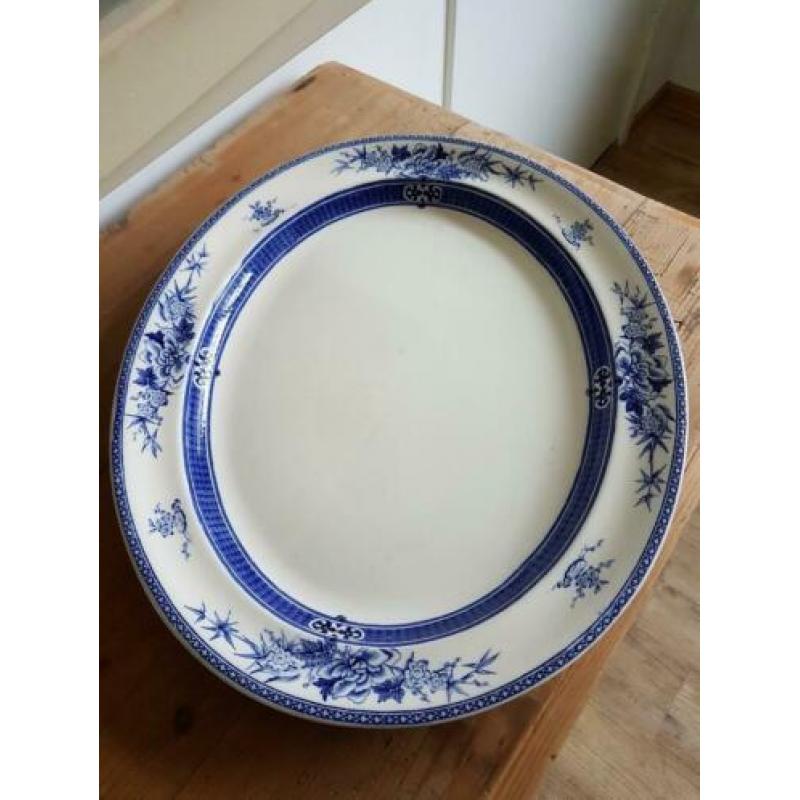 Antiek Wedgwood, Wedgewood,grote presenteerschaal,ovaal bord