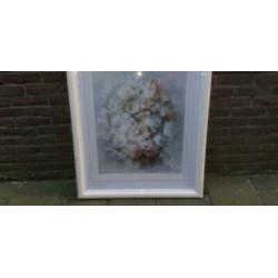 schilderij bloemetjes hoog 89 cm breed 75 cm