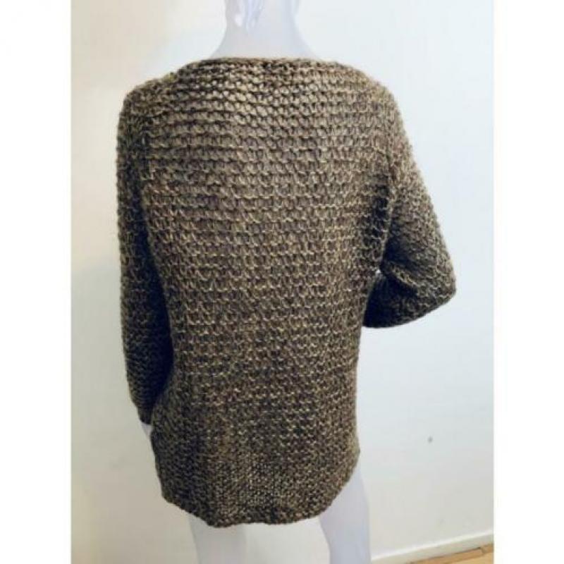 Twin-Set taupe / khaki gebreide pullover - 38