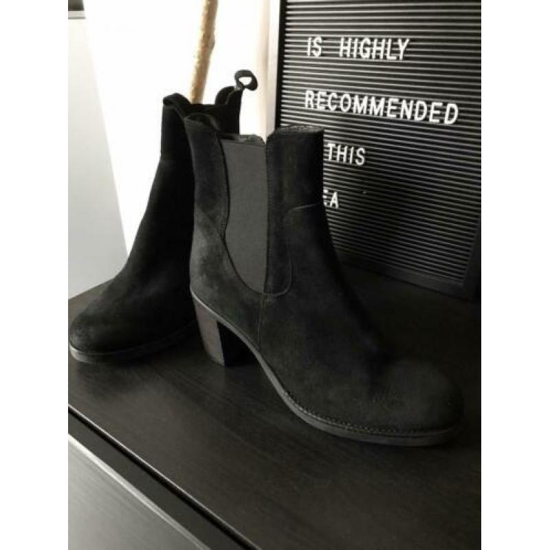 Zgan Sacha chelsea boots zwart nubuck maat 39