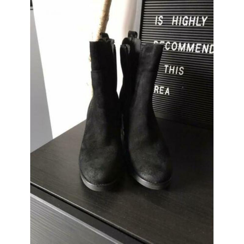 Zgan Sacha chelsea boots zwart nubuck maat 39