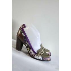 Beverly Feldman - Paars groene pumps met print - Mt 39