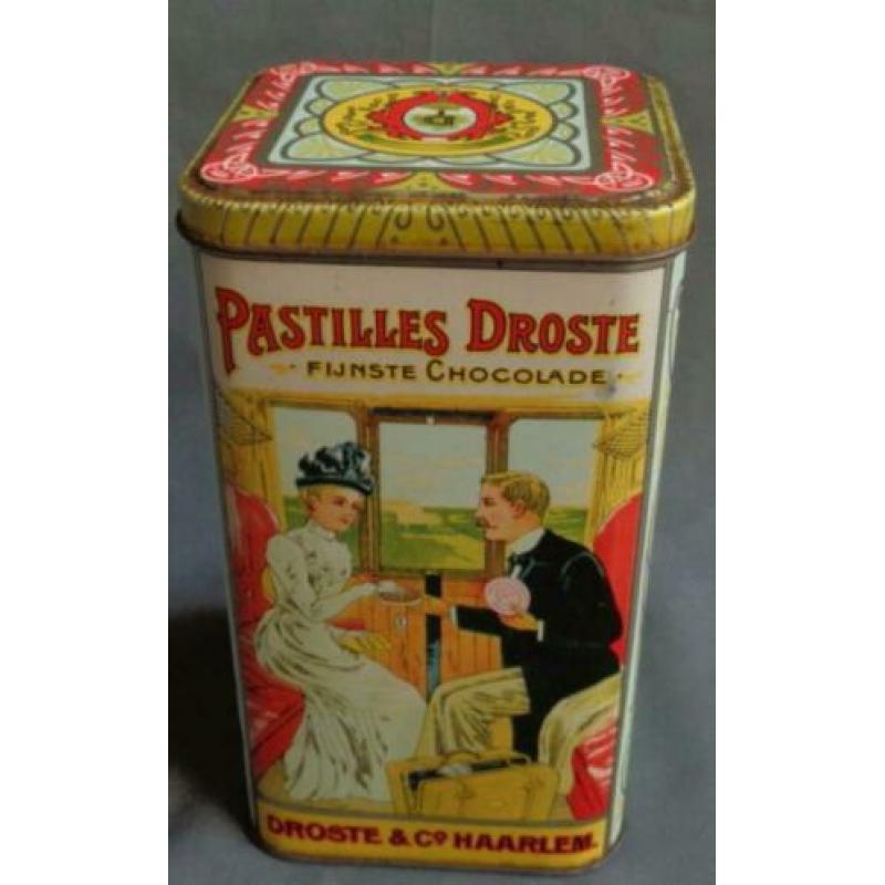 DROSTE CACAO HAARLEM pastilles chocolade blik H15,5xL9xB9cm