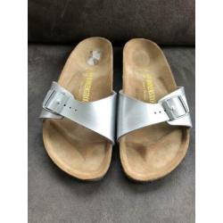 Birkenstock slippers zilver maat 40 nieuw