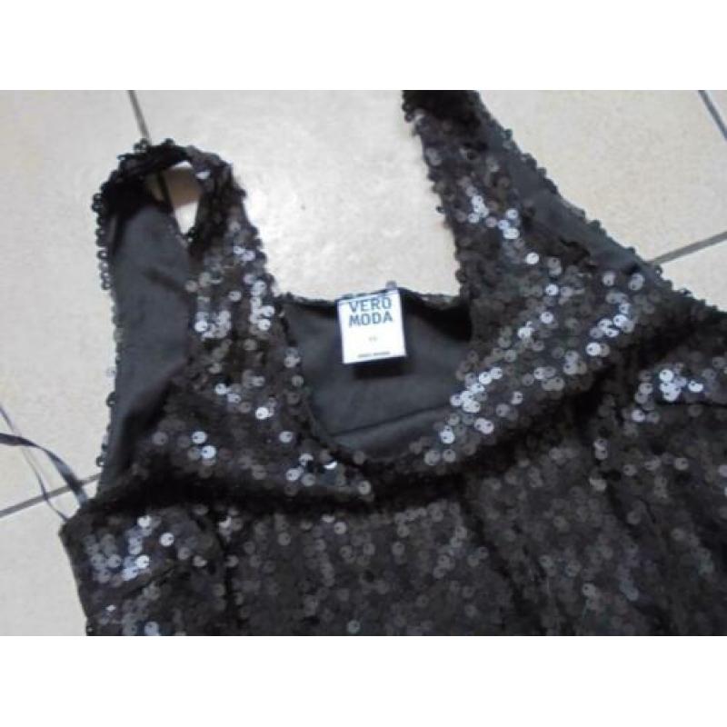 Vero Moda zwart strecht glitter top XS