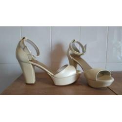 Nina Fiarucci Scarlett maat 38 Blokhak|Peeptoe|Gala|Bruiloft