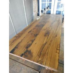 Eiken wagonplanken eettafel