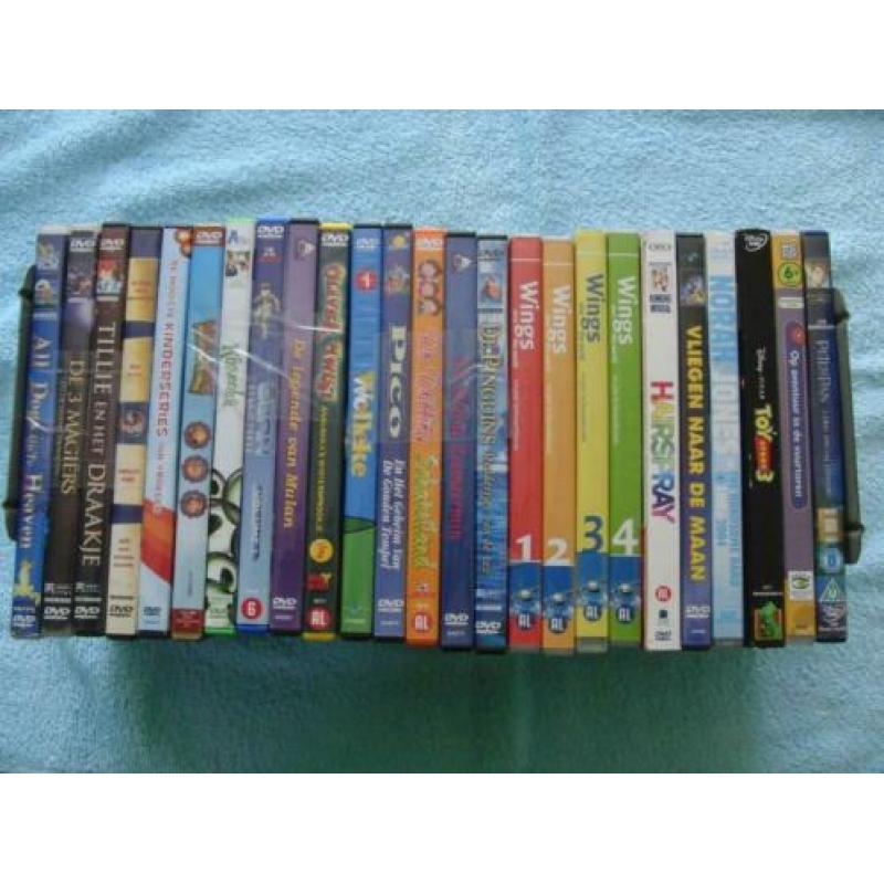 100x Kinder / Jeugd DVD's - Pinokkio Bugs Bunny Wolleke enz