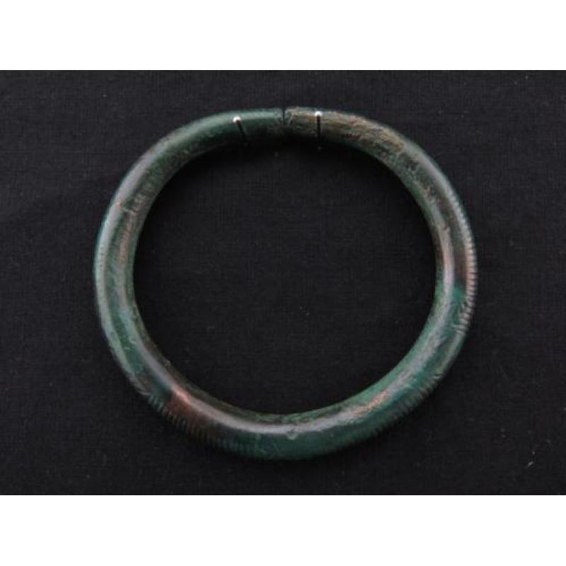 Bronze age decorated massive bronze bracelet