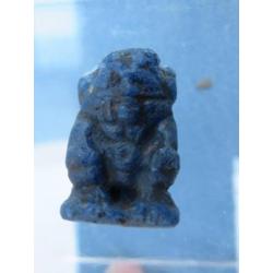 Egyptische glazen god van Bes - ca. 2200 jaar oud vondst