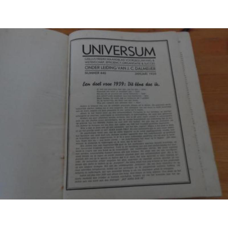 Register op den inhoud van universum 1939 olv j.c. Dalmeijer