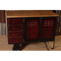 Industriële retro trolley/koffiekar/dressoir nr.7725