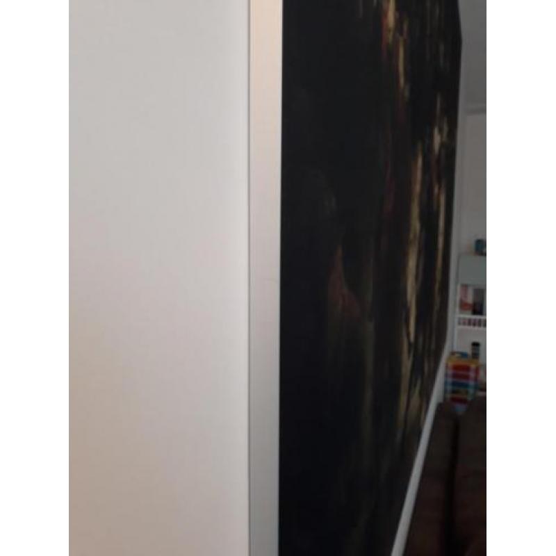 Rembrandt op doek met aluminium frame.