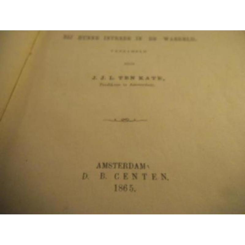 933. Antiek boek Bijbel tweesprong 1865 Ten Kate Amsterdam