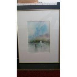 2x aquarel Willie van Haart