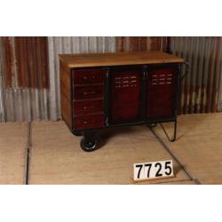 Industriële retro trolley/koffiekar/dressoir nr.7725