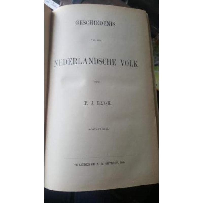 Geschiedenis van het nederlandsche volk Blok 8 delen 1908