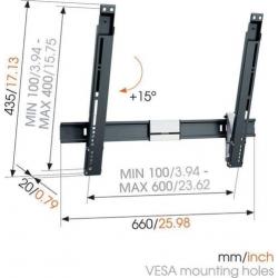 Vogels THIN 515 muurbeugels