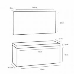 Badmeubelset Differnz The Collection 100x43x61 cm Zwart/Z...