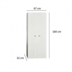 Kolomkast Sanicare Q5 2 Soft-Close Deuren 160 cm Grey-Wood