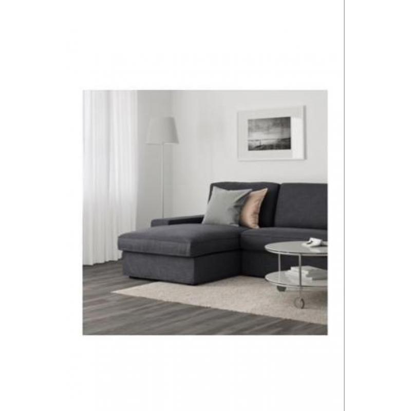 KIVIK 4-zitsbank,chaise longue. Hillared antraciet. Nieuw!