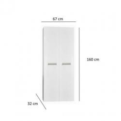 Kolomkast Sanicare Q2/Q3/Q8 2-Deurs Soft-Closing Alu Gree...