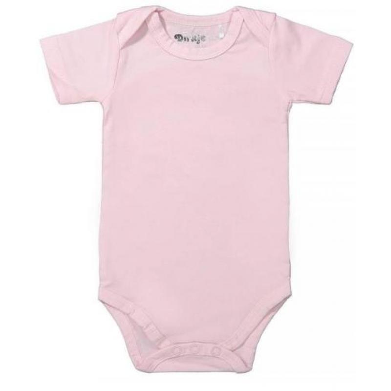 Dirkje Basic romper korte mouw roze