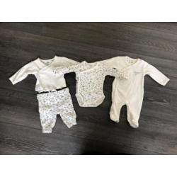 Newborn setje HEMA maat 50 incl muts als NIEUW (ongedragen)