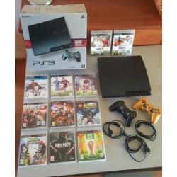 Nette PS3 - 320GB incl. Doos + 2 Controllers + 11 spellen